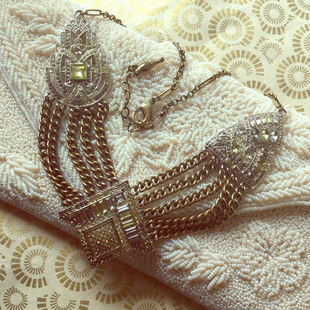 COPY - C+I Art Deco Chain Swag Statement Necklace
